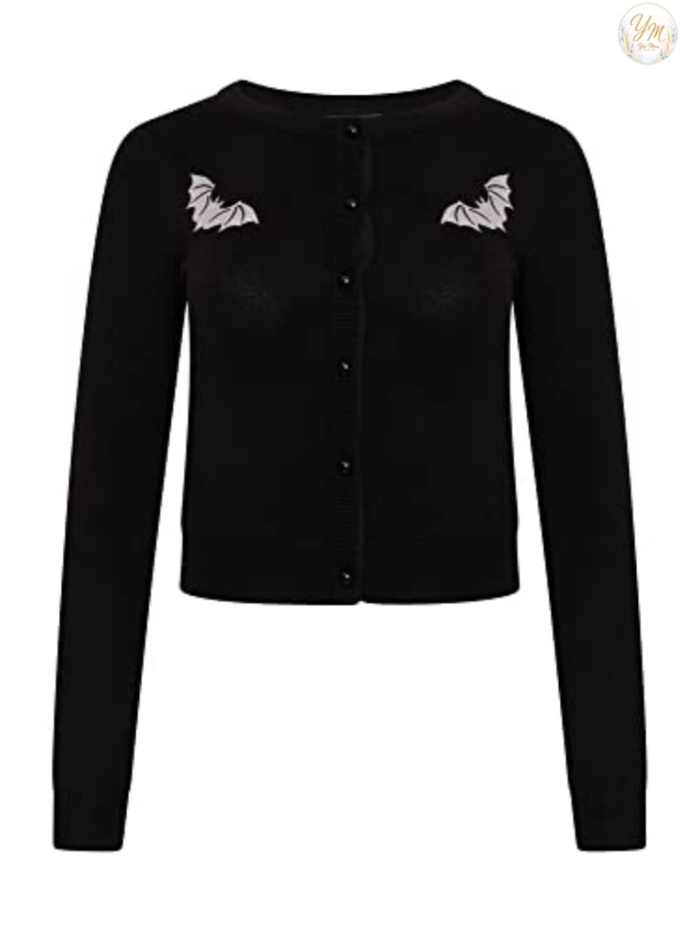 Gothic Bat Embroidery Cardigan Long Sleeve Knit Sweater